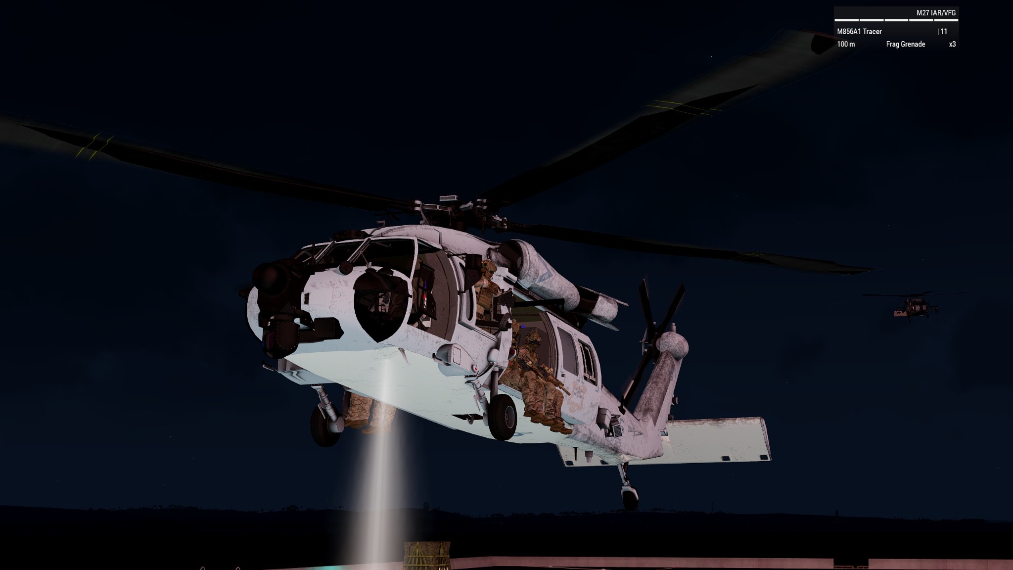 Nachtflug mit Helikopter